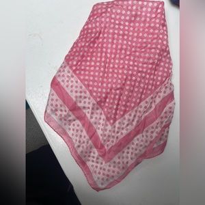 Lovely Light Pink Vintage Scarf with Polka Dots